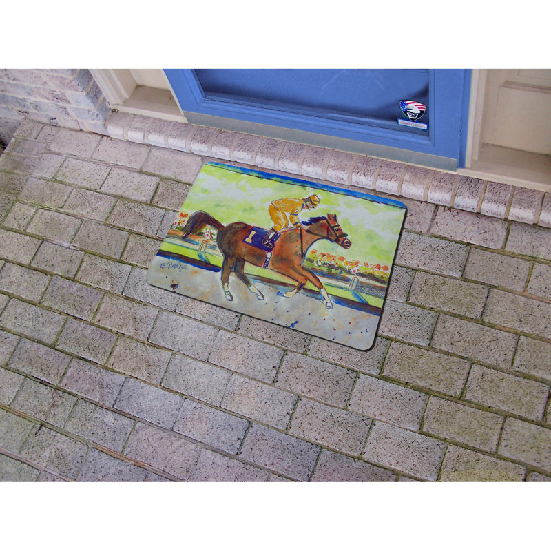 Tapis d'intérieur / extérieur antidérapant Nyah, Rectangle 1 pi 6 po x 2 pi 2 po
