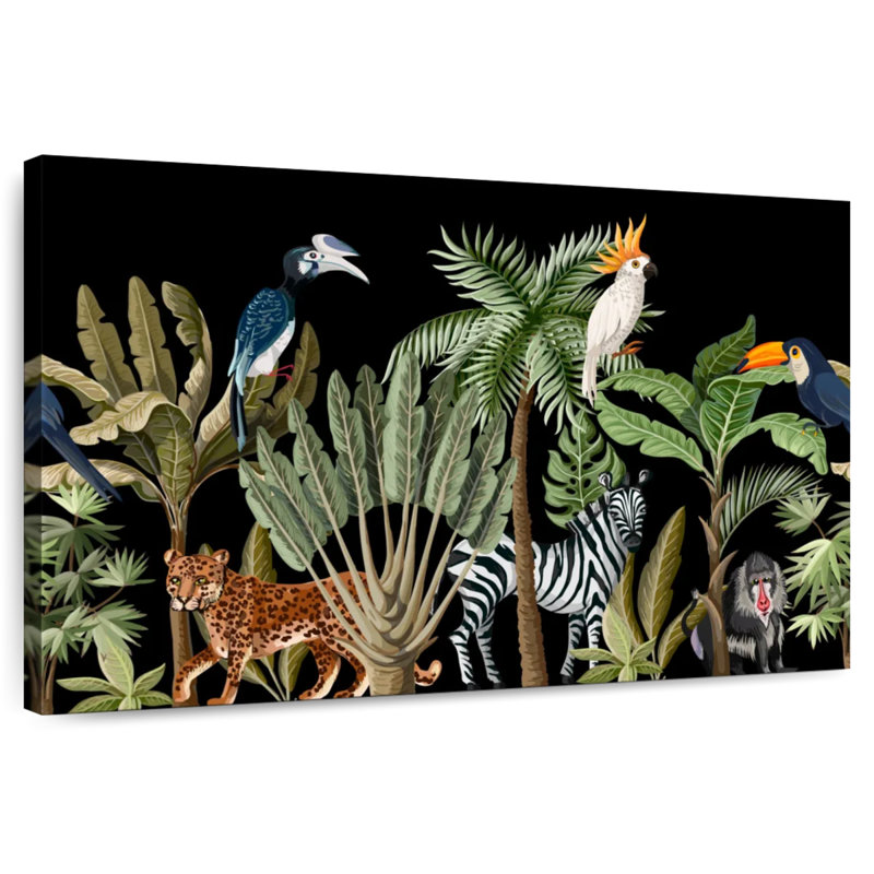 Faune de la forêt tropicale d'Alvord, H 30 po x l 45 po