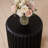 14.6''W X 17''H Round End Table And Side Table With Golden Rim,Black
