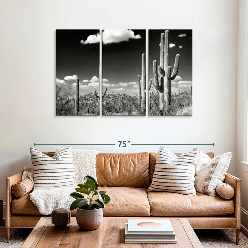 Harnek Saguaro Cactus Desert, H 36 po x l 57 po