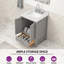 Meuble-lavabo autoportant de 24 po avec comptoir en marbre-840267273-840267275