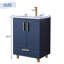 Meuble-lavabo simple 24 po moderne bleu