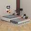Lit plateforme tapissier avec lit gigogne et port USB-832562556