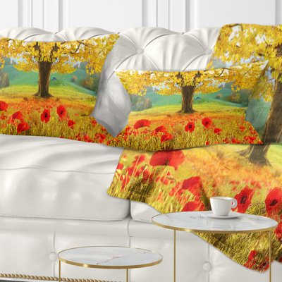 Coussin décoratif imprimé floral