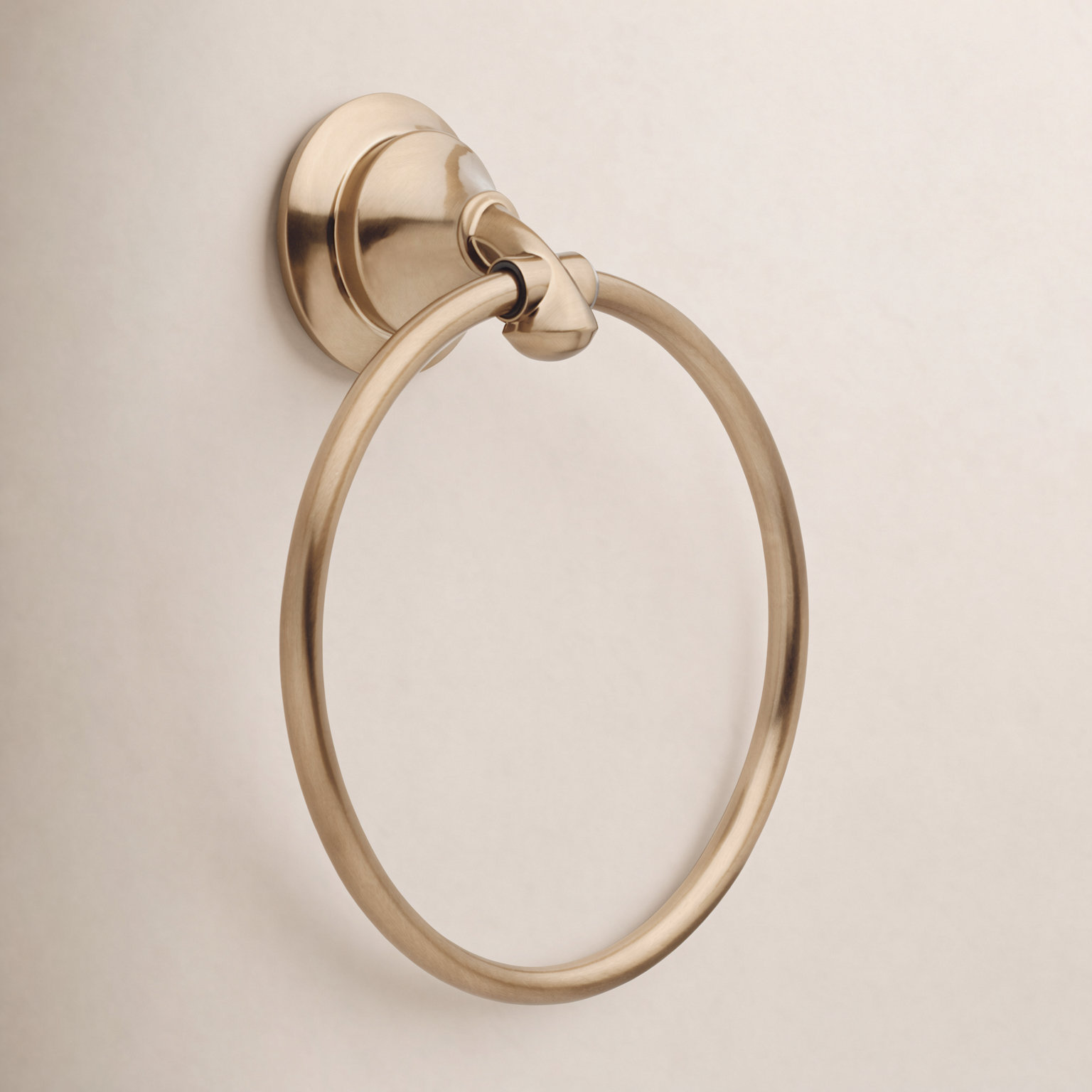 Linden™ Round Closed Towel Ring, Brilliance Champagne Bronze