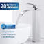 Chrome Basin Mixer Tap Waterfall Mono Bathroom Sink Tall Cloakroom Single Lever