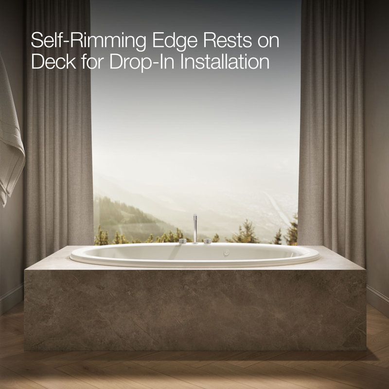Sunward® 72" x 42" Whirpool Bathtub, Biscuit