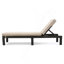 FAUTEUIL PUERTA KD CHAISE, CADRE BRUN FONCÉ AVEC COUSSIN BEIGE