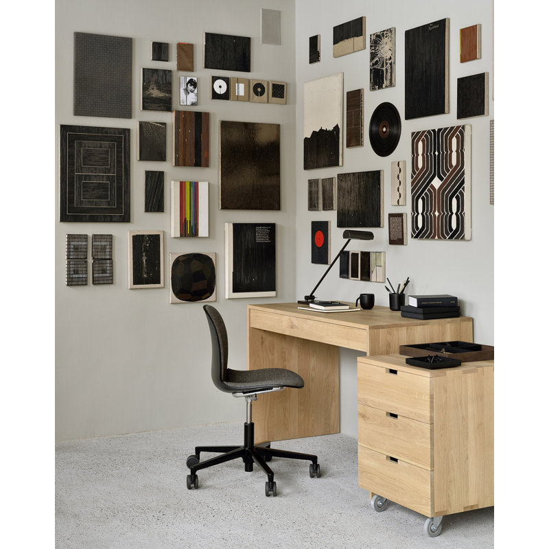 Wave Solid Wood Writing Desk
