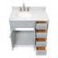 Meuble-lavabo simple 36 po avec plateau en marbre de Carrare Aberdeenshire-85364264
