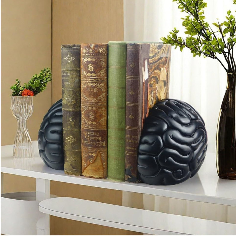 Serre-livres en résine noire