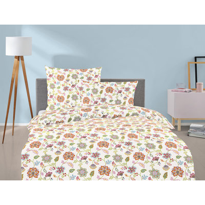 Torneo Cotton Floral Duvet Cover Set with Pillowcases