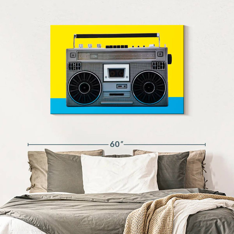 Retro Boombox, 30" H x 45" W