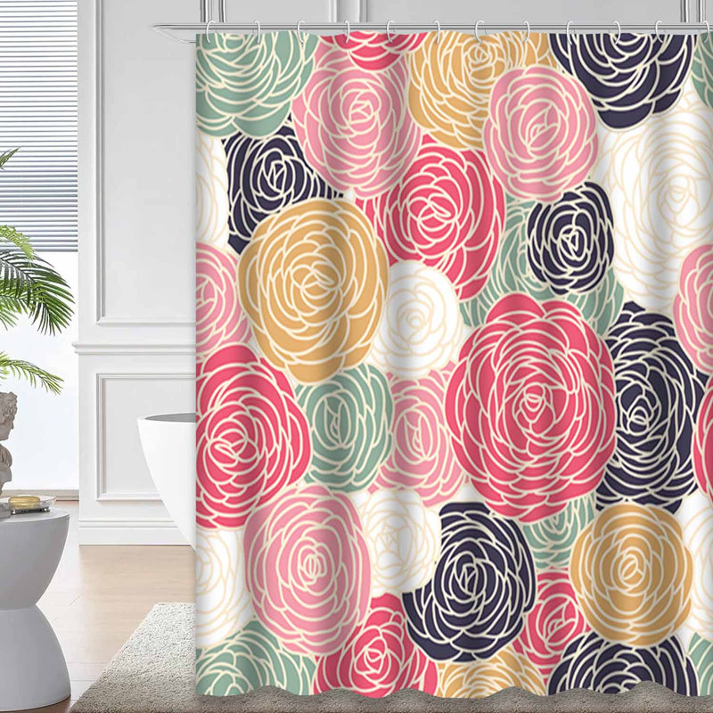 Rideau de douche Vintage Floral, L 72 po x l 72 po
