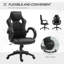 Fauteuil de direction pivotant, réglable et à dossier haut de style jeu de course Charmayne-22537787