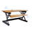 Rocelco 40 in. Black Height Adjustable Standing Desk Converter with Dual Monitor Mount Arm and Deep Keyboard Tray-124432869