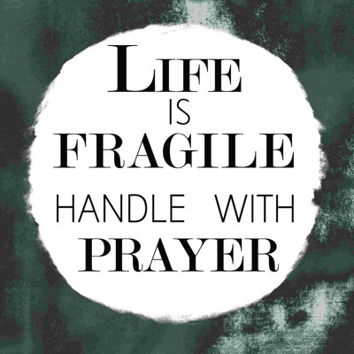 «Handle With Prayer 2», art textuel sur toile tendue