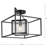 19.87 in. W 1 - Bulb Outdoor Semi Flush Mount