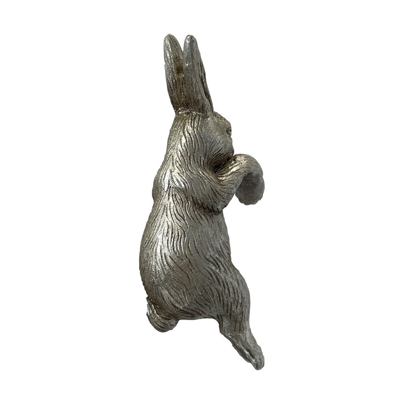 Bojorquez Animals Weather Resistant UV Resistant Plastic Garden Statue, Silver
