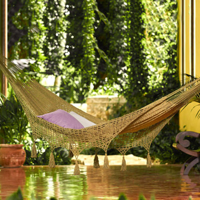 Jacquline 1 Person Cotton Spreader Bar Hammock