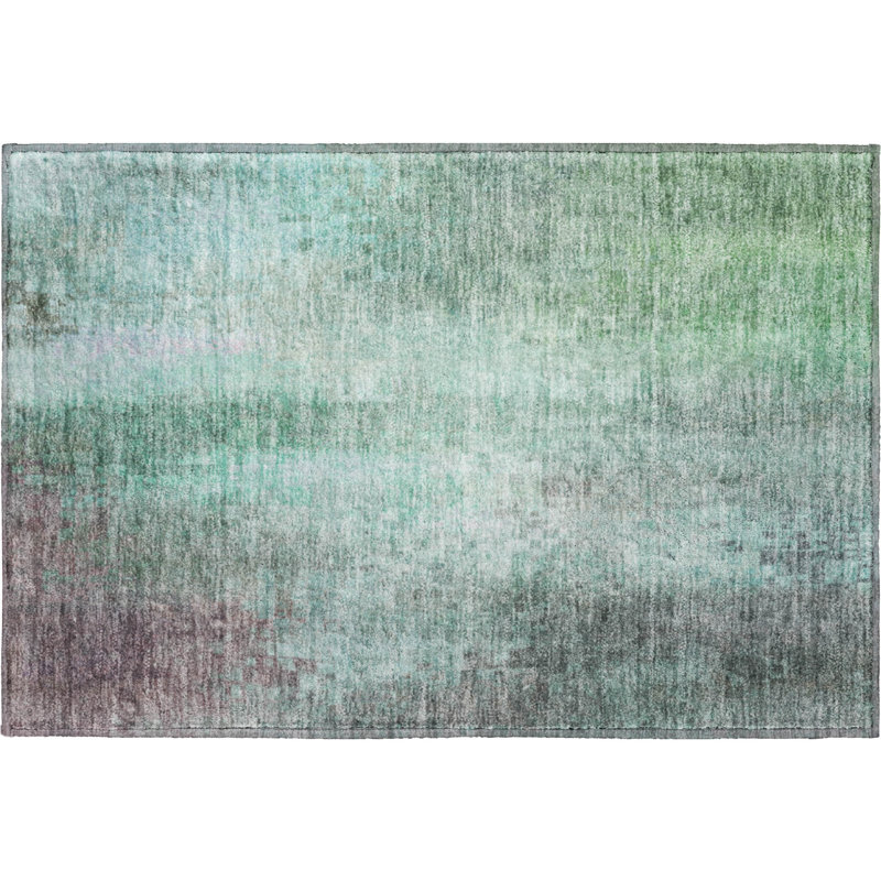 Premium Machine Washable Mayfield AMF2241 Abstract Rug, Aqua, 1'8" x 2'6"
