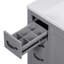 Base de meuble-lavabo moderne gris, six tiroirs, tablette réglable, cloison multifonctionnelle, conception autoportante-117801248