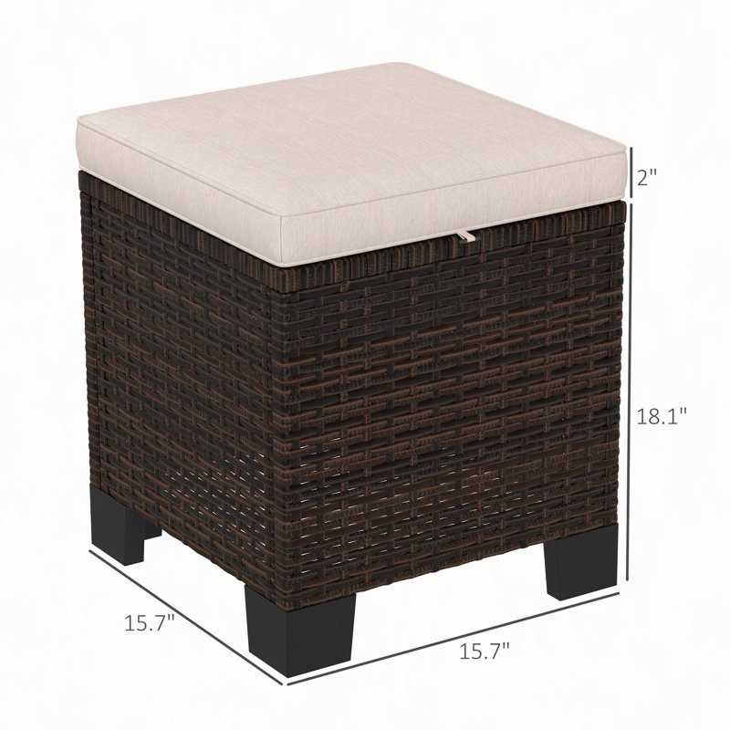 Ensemble de 2 cubes de repose-pieds d'extérieur