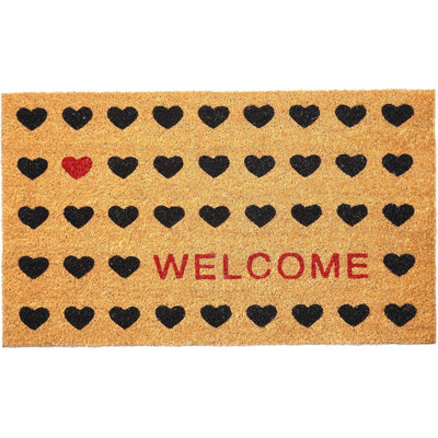 Heart Welcome Non-Slip Doormat