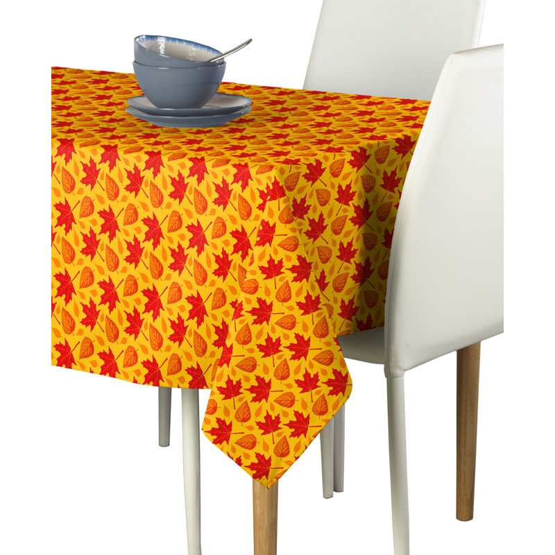 Elsea Autumn Leaves Tablecloth, 120" L x 60" W