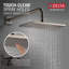 Ensemble de garniture de douche à double fonction Vero 17 Series avec pomme de douche à jet simple Touch-Clean, inoxydable (valve non incluse)-5860958