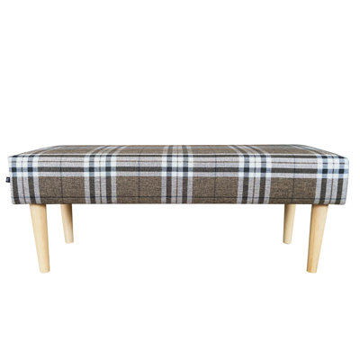 Pastel Polyester Blend Upholstered Bench