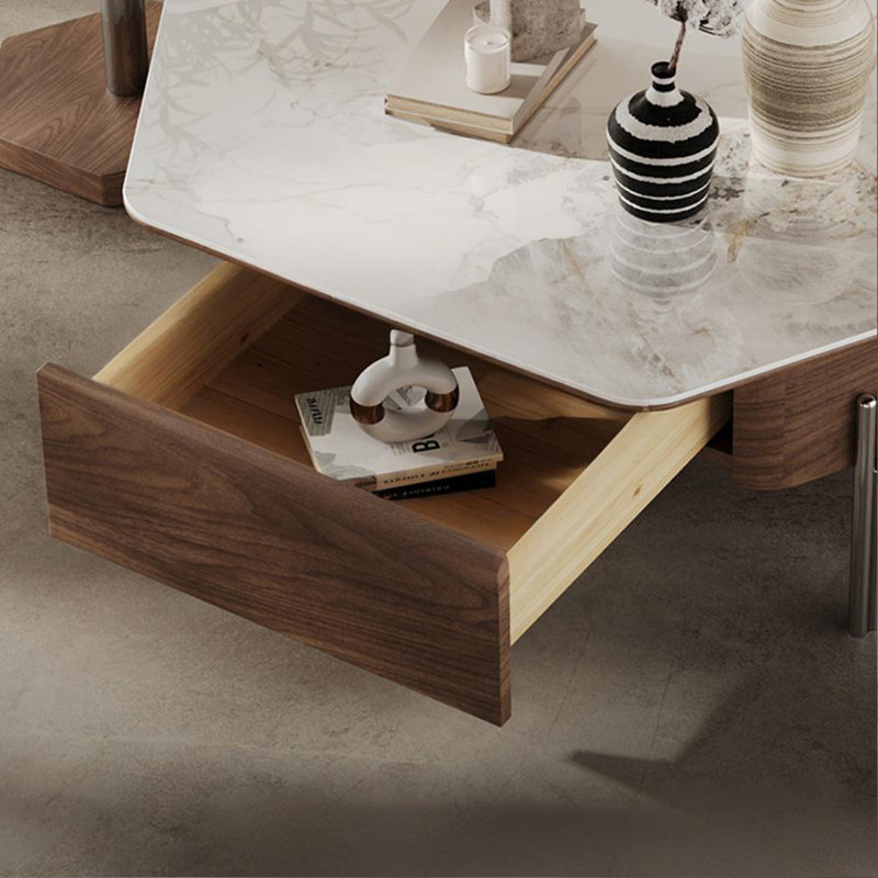 Table basse et table d'appoint Modern, Brun / Blanc