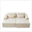 Méridienne surdimensionnée de 87 po, sans assemblage requis, causeuse en peluche avec canapé-lit inclinable, canapé-lit moderne moelleux pour la vie intérieure
