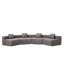Canapé modulaire courbé en chenille avec 4 coussins - Conception semi-circulaire modulaire pour le salon, la chambre à coucher, le bureau ou le salon-45945635