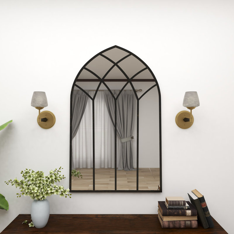 Miroir mural en métal