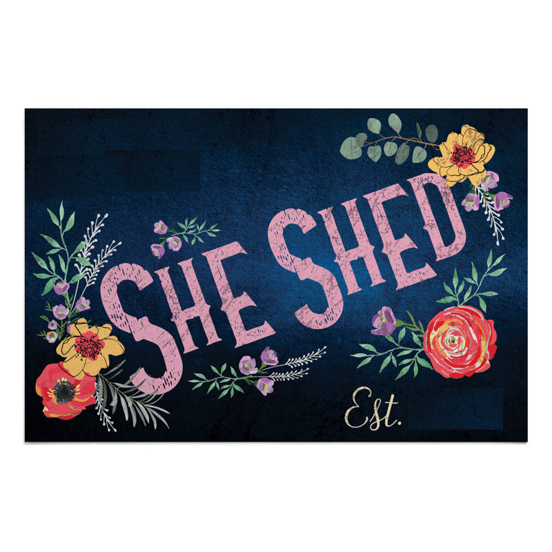 Tapis d'intérieur / extérieur antidérapant She Shed, H 0,13 po x L 27 po x l 18 po