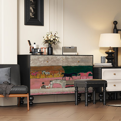 Buffet avec armoire de rangement 53,1 po