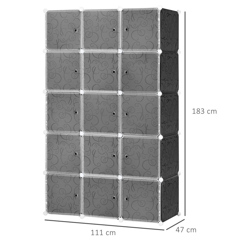 15 Door Plastic Wardrobe
