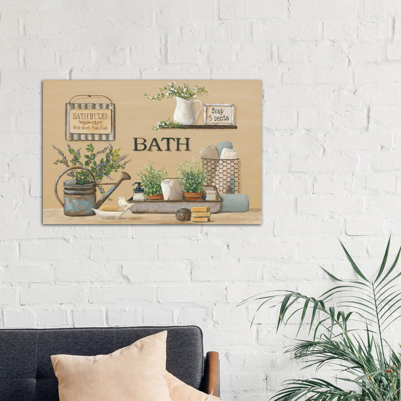 « campagnee bain ii » par pam britton-impression sur image, H 18 po x l 26 po x P 1,5 po, Toile tendue