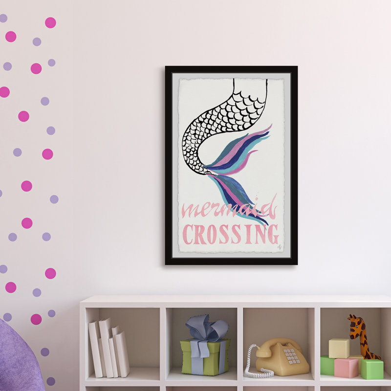Creel Mermaid Crossing Ii - Single Picture Frame Painting, 30cm H x 20cm W