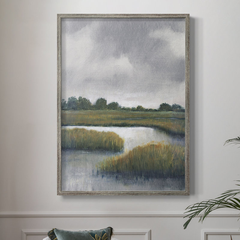 Salt Marshes I, reproduction encadrée - bois massif, H 21 po x l 17 po