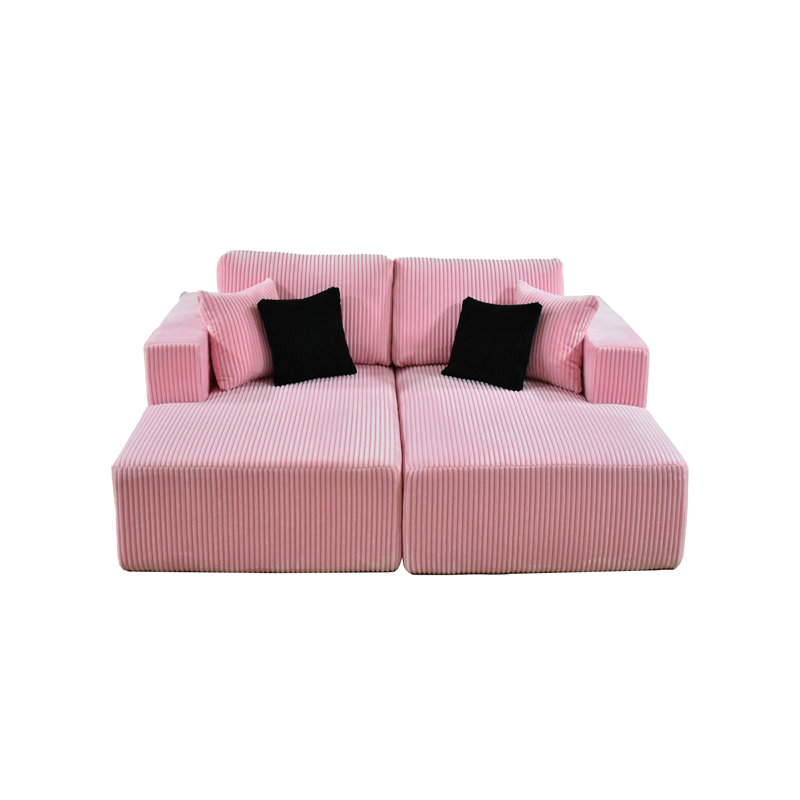 Froshtonvale Double Chaises Loveseat, Pink