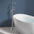 Topcraft Single Handle Freestanding Bathtub Faucet Floor Mount Tub Filler with Handheld Shower-69763949