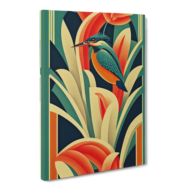 Casner Kingfisher Deco Vol.4 - Wrapped Canvas, 50cm H x 35cm W x 3cm D