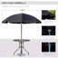 Ensemble de salle à manger de patio 6 pièces pour 4 personnes avec parasol, table d'extérieur et chaises avec 4 chaises pliantes et table ronde en verre pour le jardin, la cour et la piscine