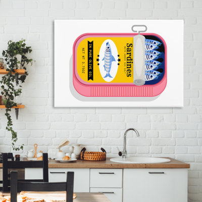 Toile rétro de canard de sardines, design par Creative Studio