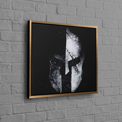Spartan Helmet Molon Labe 3D Wall Art In Trendy Canvas For Home Decor
