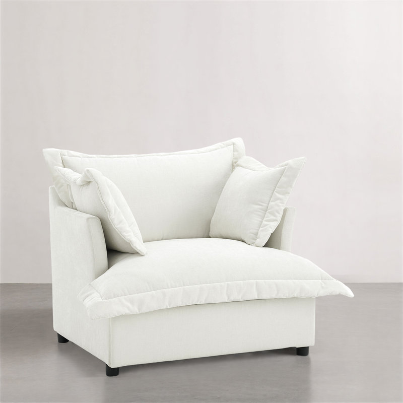 Upholstered Armchair, Beige