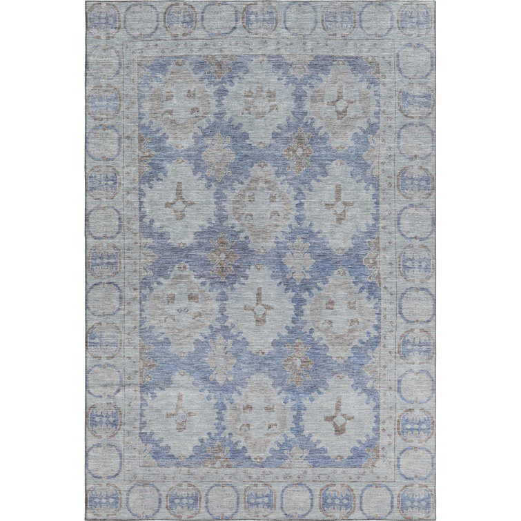Premium Machine Washable Lubbers AMF1760 Border Rug