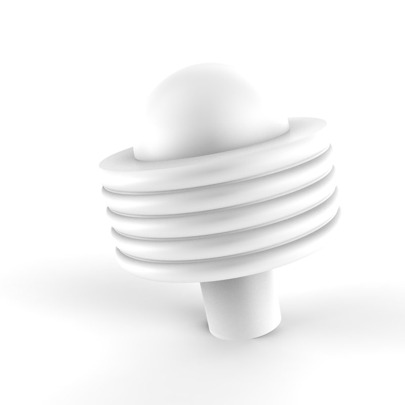 Poignée fantaisie 1 1/2", Blanc mat
